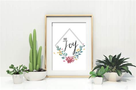 Choose Joy Floral Watercolor Joy Print Joy Art Watercolor Flowers