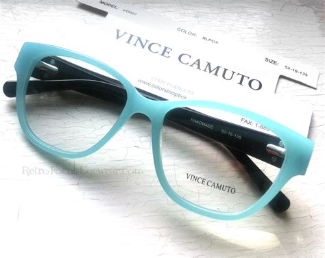 Aqua Turquoise Hipster Geek Hornrim Eyeglass Frames By Vince Camuto Fashion Eye Glasses