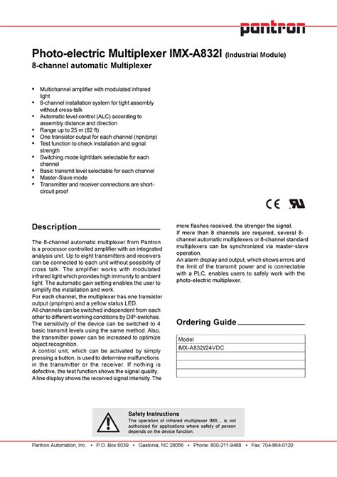 Pantron Imx A832i Manual Pdf Download Manualslib