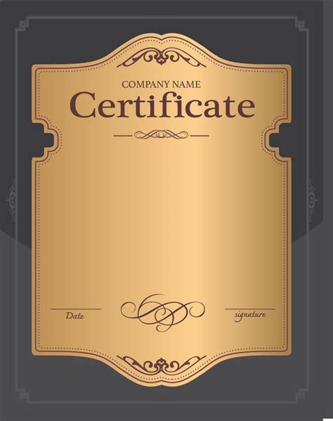 Free Honor Certificate Templates Background Images Gold Certificate
