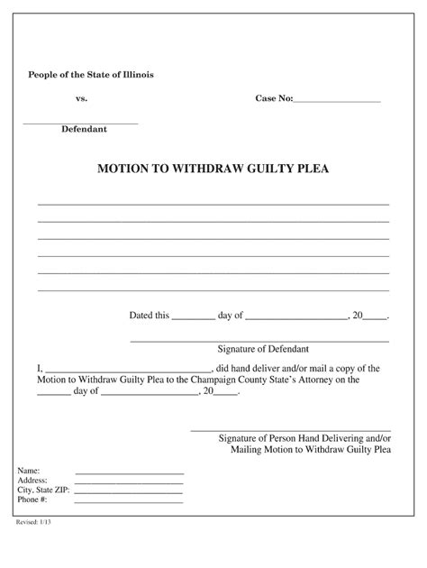 Biology, chemistry, physics, and math. Sample Motion To Withdraw Guilty Plea - Fill Out and Sign ...