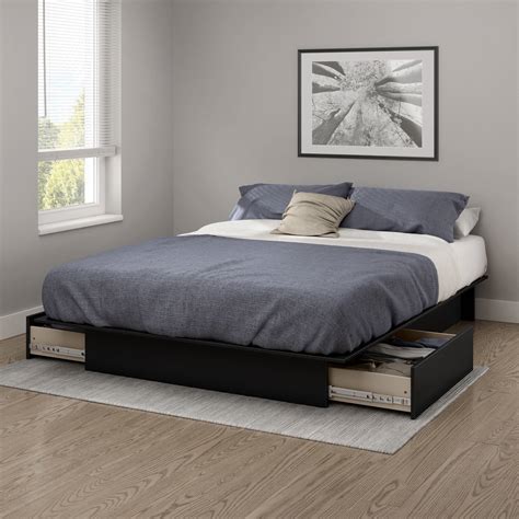 They typically use a latticed surface or wooden slats to support the mattress and to add. South Shore Gramercy Full/Queen Platform Bed (54"/60 ...