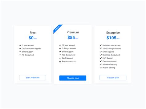 pricing cards simple ui design html css sass bootstrap fontawesome