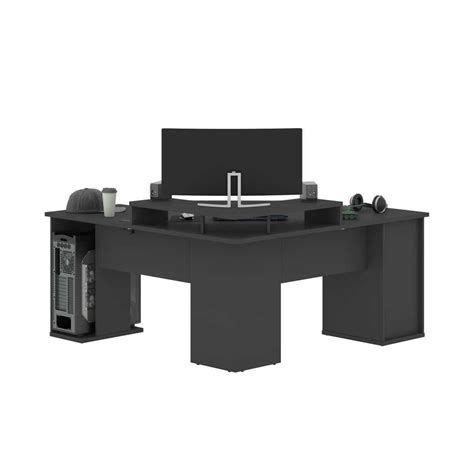 Corner gaming desks are designed to give you a more comfortable place to play, work, or just relax. Hampton L-Shaped Corner Gaming Desk | Bestar