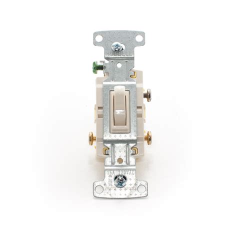 Toggle Switch Single Pole 15a 120v Light Almond Tremtech Electrical