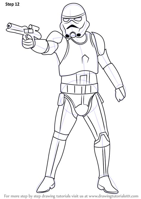 How To Draw Stormtrooper From Star Wars Star Wars Step By Step