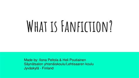 What Is Fanfiction