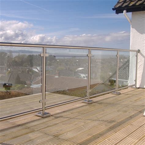 Exterior Tempered Glass Balcony Terrace Deck Baluster Railing Design