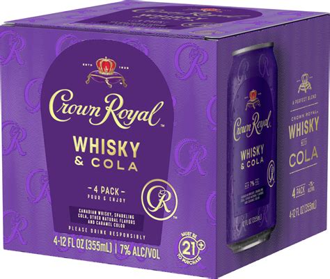 Crown Royal Whiskey And Cola 4 Pack Cans 355ml Bottle Values