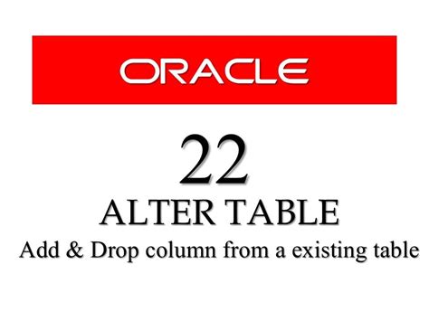 Sql Tutorial How To Add Delete Column From An Existing Table