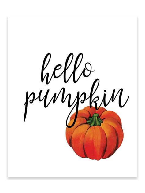 Hello Pumpkin Art Script With Pumpkin Home Made Lovely