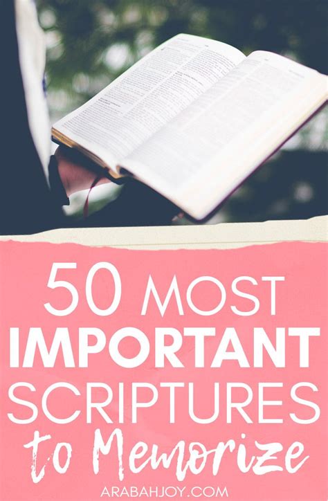 50 Important Scriptures Memory Verses List With Printable How To