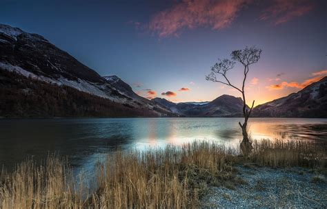 Photography Landscape Nature Trees Lake Sunrise Calm Mountains