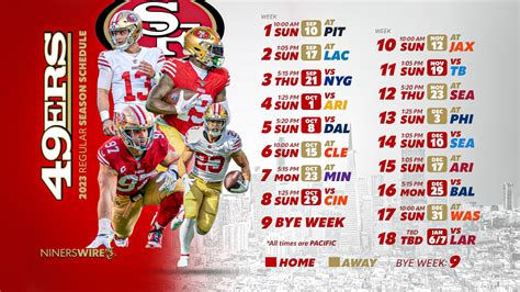49ers 2023 Schedule Game Dates Times And Tickets Yahoo Sports