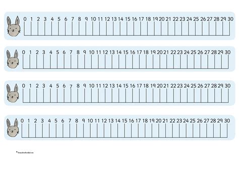 Printable Number Line 0 30 Printable Number Line Printable Numbers
