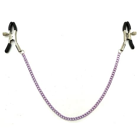 สีม่วงโซ่ Nipple Clamps ผู้หญิง Sex Slave เต้านมคลิป Bdsm Bondage Breast เพศของเล่นเกมสำหรับ