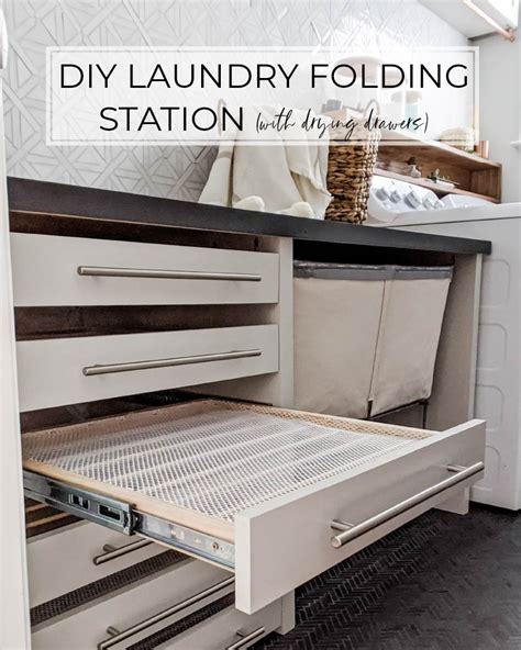 The Best Diy Laundry Room Folding Station With Drying Racks Laundry