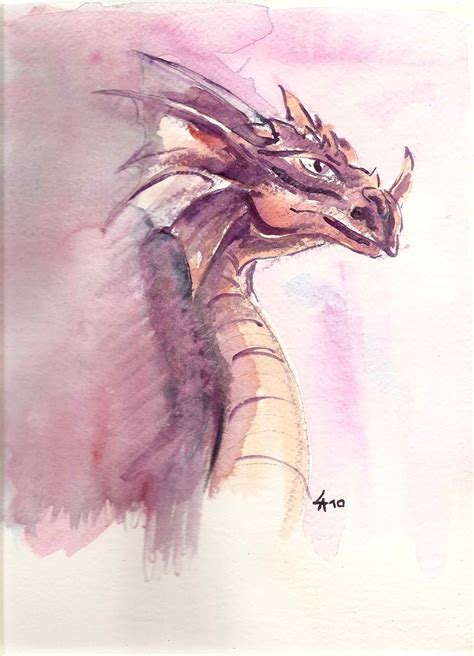 Dragon Watercolour Art Lessons Animal Art Watercolor Art Journal
