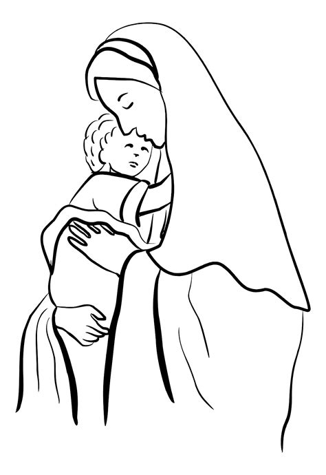 La Vierge Marie Avec Lenfant Jésus Png Transparents Stickpng