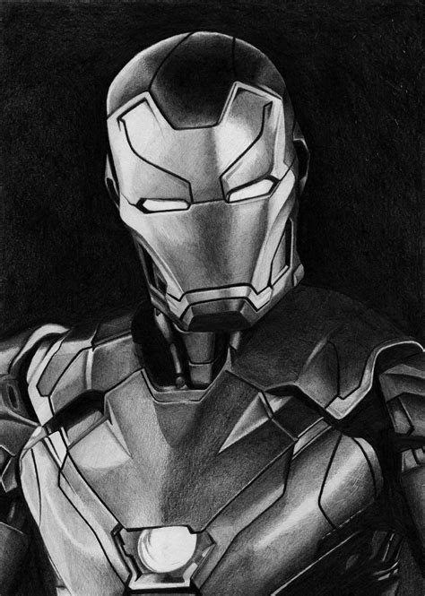 Face Realistic Iron Man Sketch Img Ultra