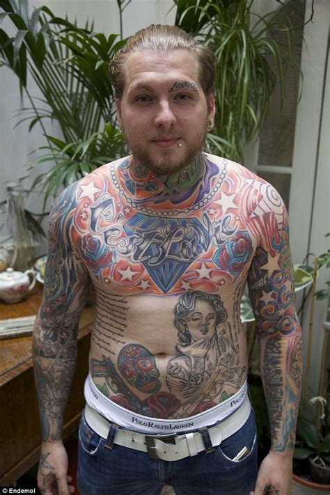 man who has tattoos over his entire body regrets them all daily mail online