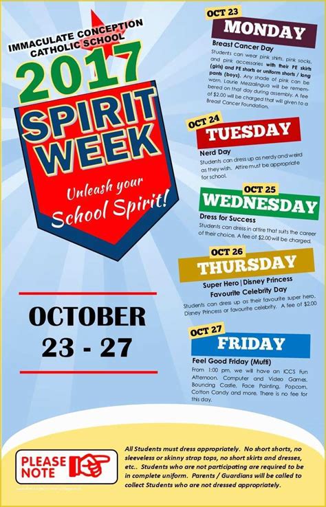 52 Free Spirit Week Flyer Template Heritagechristiancollege