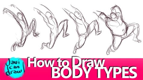 How To Draw Movement With Different Body Shapes Youtube