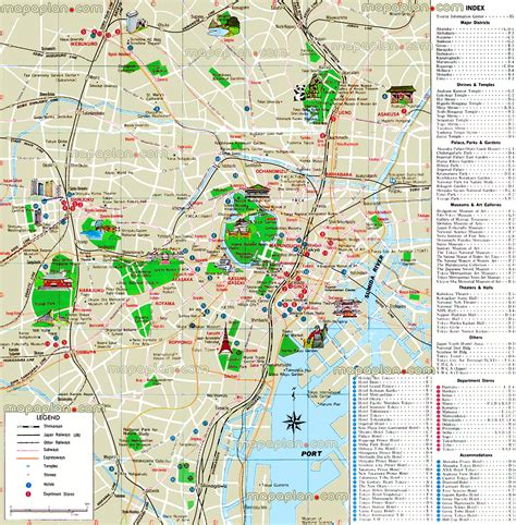 Printable Map Of Tokyo Attractions