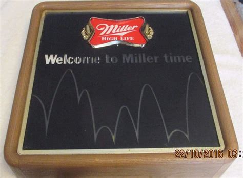 Vintage Miller High Life Welcome To Miller Time Beer Sign Lights Up