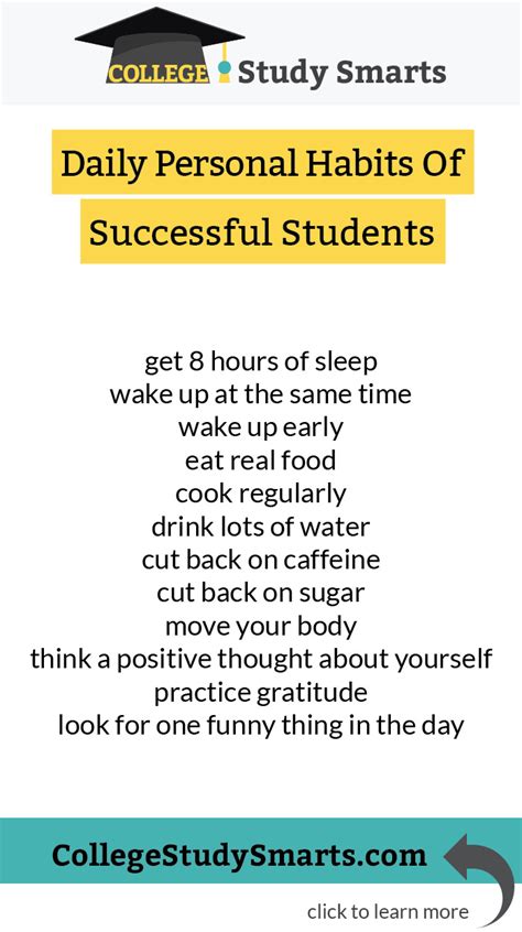 Most Important Habits Of Successful College Students College Study Smarts