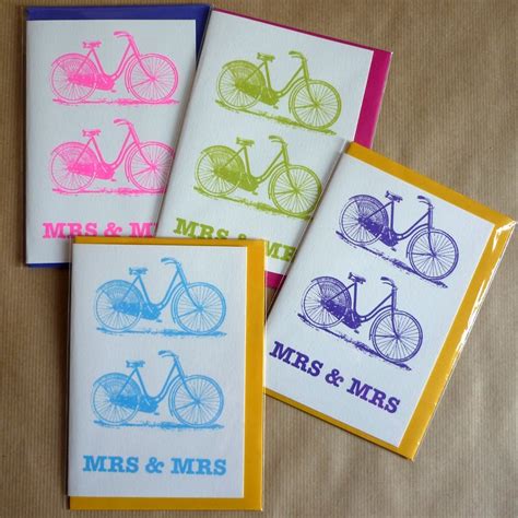bicycle wedding card mr ps