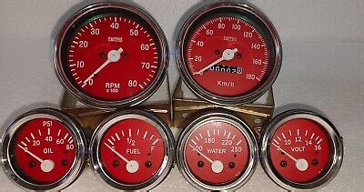 Smiths Replica Kit Elec Temp Oil Fuel Volt Gauge Speedometer Tacho Mm Ebay