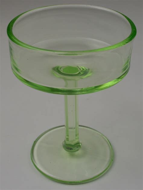 Vintage Green Depression Glass Compote 6 Tall