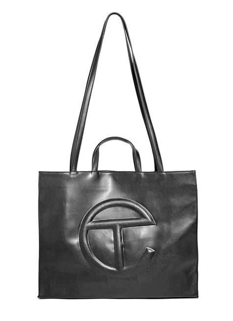 Lyst Telfar Large Pu Leather Tote Bag In Black