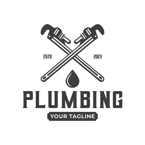 Premium Vector Plumbing Logo Template In Retro Or Vintage Style