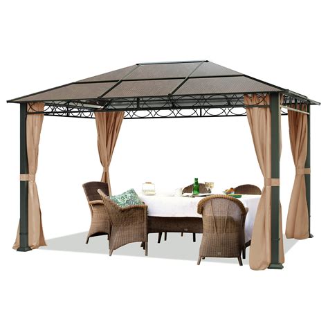Buy Toolport Garden Pavilion 3x4 M Waterproof Alu Deluxe Gazebo With 4 Sides Party Tent In