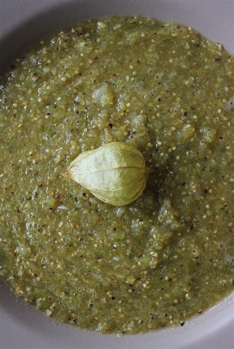 Roasted Tomatillo Salsa By Rick Bayless — Fancy Casual Roasted