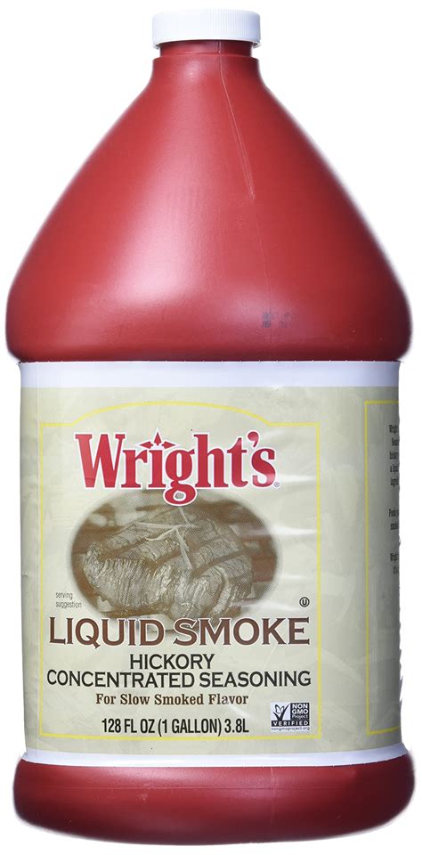 Wrights Natural Hickory Seasoning Liquid Smoke 128 Ounce 128 Fl Oz
