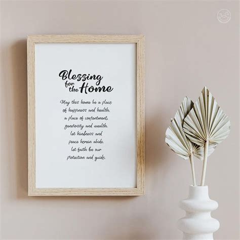 Bless Your Home Script Print New Home Blessing Sign Modern Quote Wall
