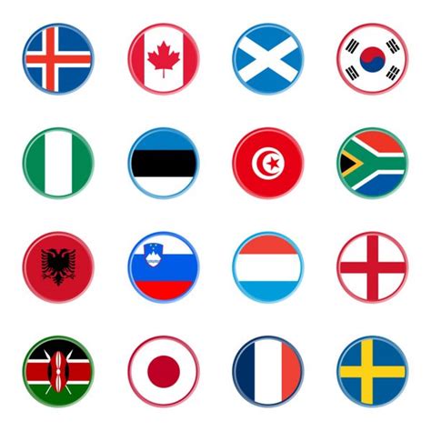 Circle Flags Of The World ⬇ Vector Image By © Xiver Vector Stock 11985568