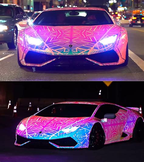 Awesome Glowing Color Changing Lamborghini Huracan Super Cars