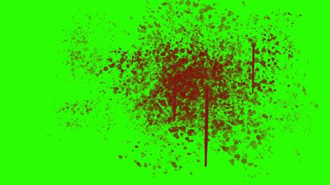 Blood Splatter On The Wall Green Screen Animation Youtube