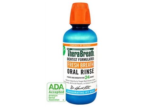therabreath dentist recommended fresh breath oral rinse icy mint