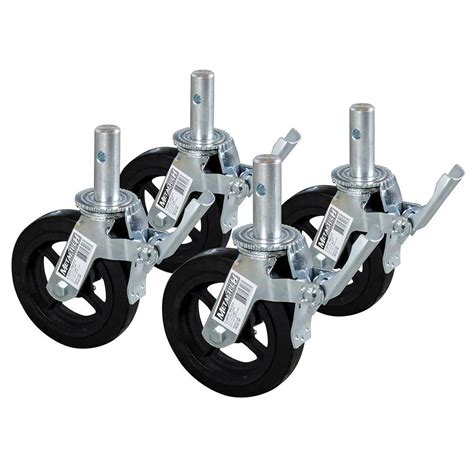 Metaltech 8 In Scaffold Caster Wheel 4 Pack M Mbc8k4 The Home Depot
