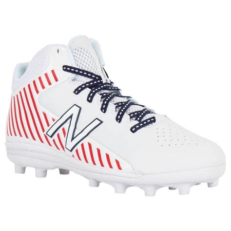 Soccer cleats are often categorized by brands into different collections based on their distinct purpose such as cleats for speed, power or control. New Balance Rush LX Youth Lacrosse Cleats - White/Red/Blue