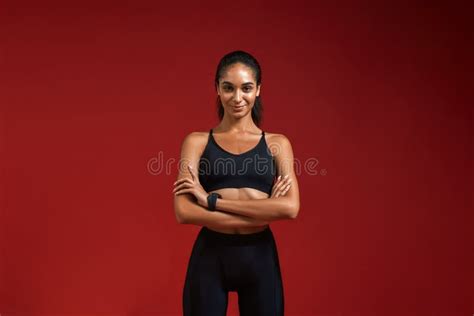 Ready For Workout Portrait Of Attractive Young Woman In Sportswear