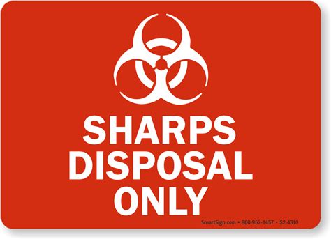Needles should never be recapped 2. Sharps Warning Labels and Signs - Biohazard Sharps Waste Disposal