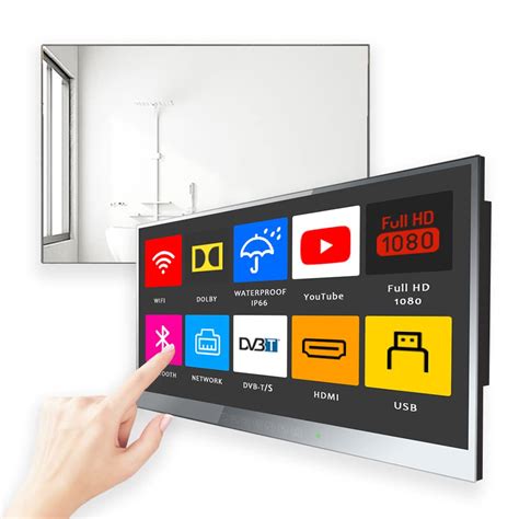 Soulaca 22 Inch Bathroom Tv Luxury Smart Mirror Tv Ip66 Waterproof