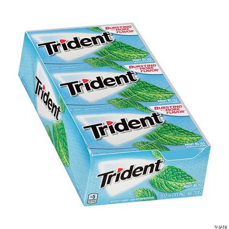 Trident Sugar Free Gum Mint Bliss 14 Piece 12 Count