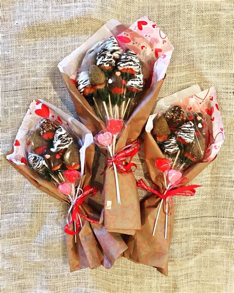 Valentines Day Chocolate Covered Strawberry Bouquet Chocolate